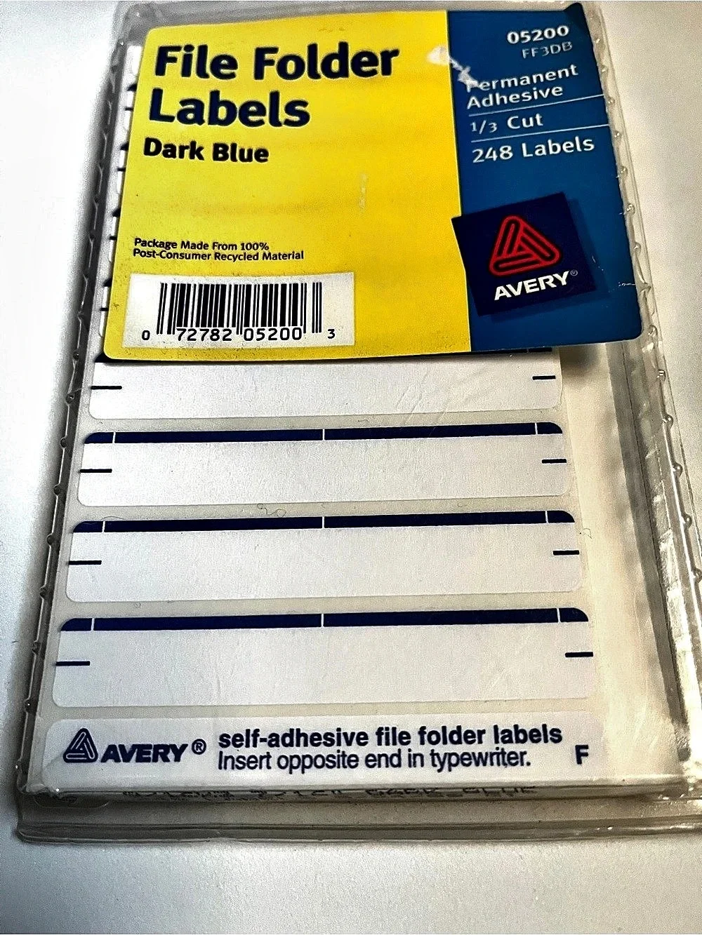 Avery File Folder Labels Dark Blue 232 Labels NWT